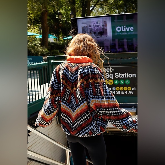 Free people Hit The Slopes Printed Fleece Jacket - Picture 3 of 7